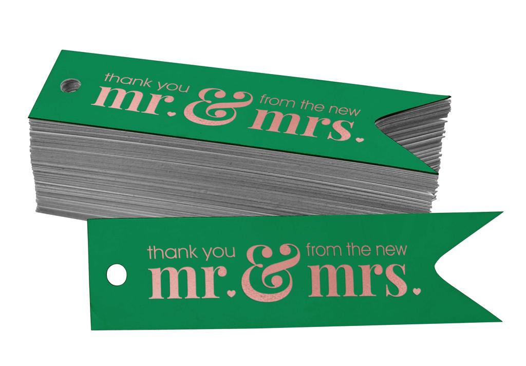 Inkdotpot Pack Of 100 Thank You From The New Wedding Favor Paper Tags Craft Real Gold Foil Hang