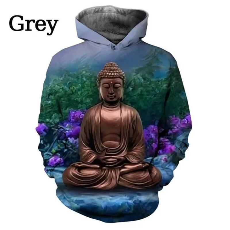 Толстовки с принтом Будды Шакьямуни с 3D-принтом для мужчин и женщин — фото 8