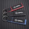 Suede Leather Keychain 360 Degree Rotating Horseshoe Buckle Rings For Opel Astra G H J K F Corsa D Zafira B Insignia Mokka Regal