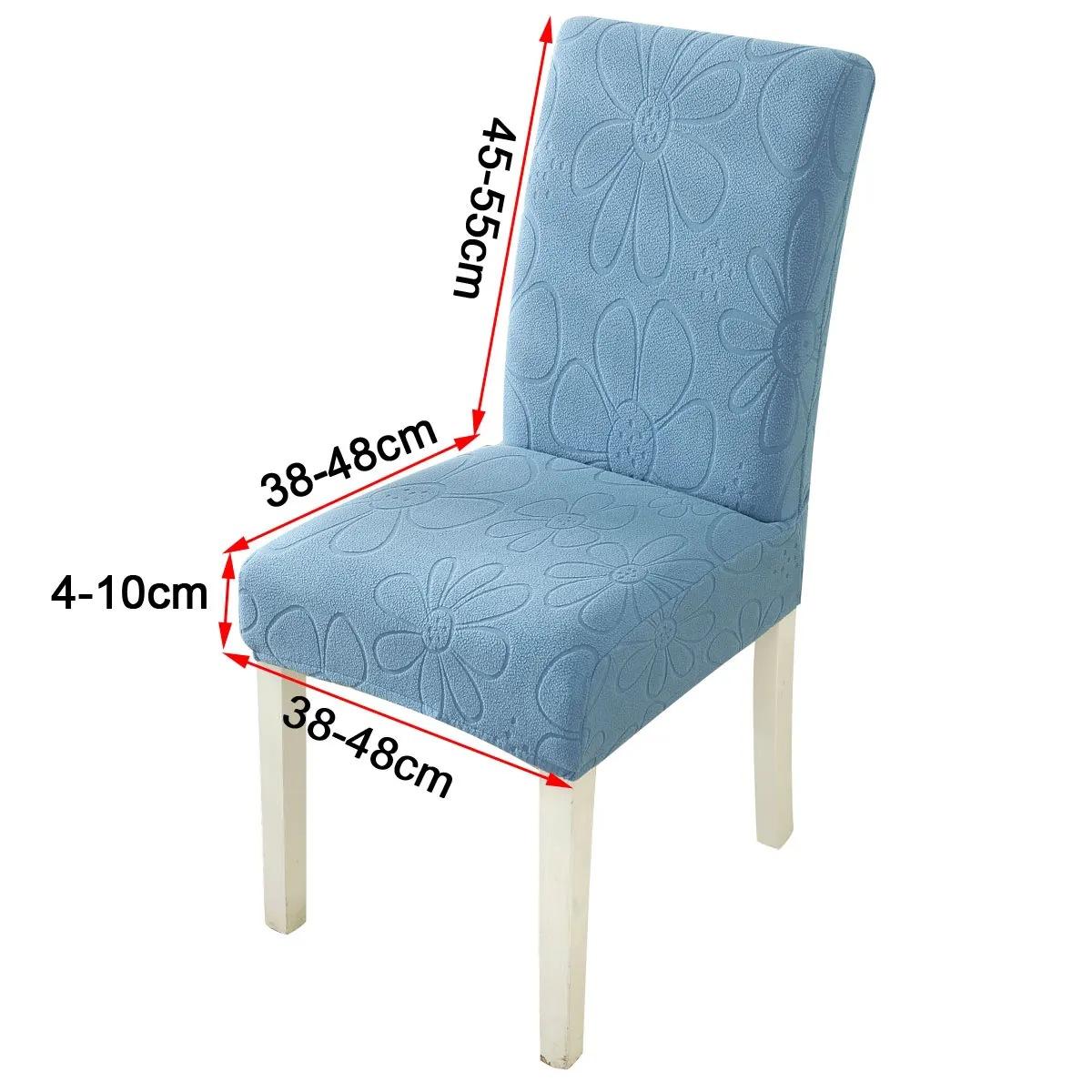 

Thick Jacquard Chair Cover Spandex Stretch Slipcovers Chair Seat Covers For Kitchen Dining Room Wedding Banquet Home 1Pc S068 Universal size