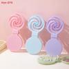 Hot! 1Pcs Mini Portable Scalp Massage Comb 2 In 1 Foldable Comb With Makeup Mirror For Travel Easy To Carry Great Gifts