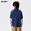 M.Latin Boys' Striped Polo Shirt Jacket