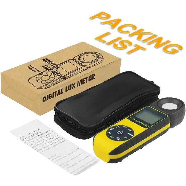 HP-881E Luxmeter Lumen Meter Handheld Light Calibrator with 270° Rotatable Detector, Measuring Range 0.1~300,000Lux