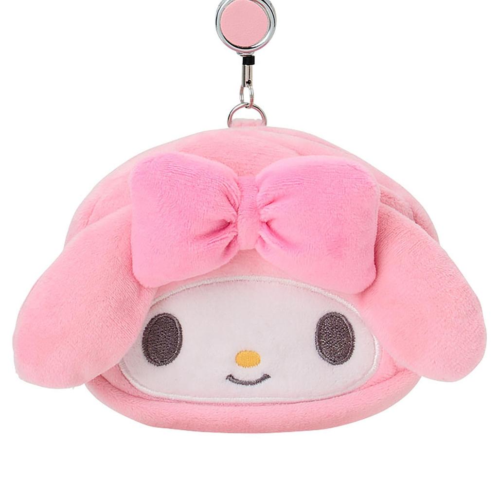 Étui Portefeuille Sanrio My Melody en Polyester avec Porte-Cartes à Bobine Rétractable Rangement Petits Objets Convient aux 15 ans et plus Article 293814 Forme de Visage &