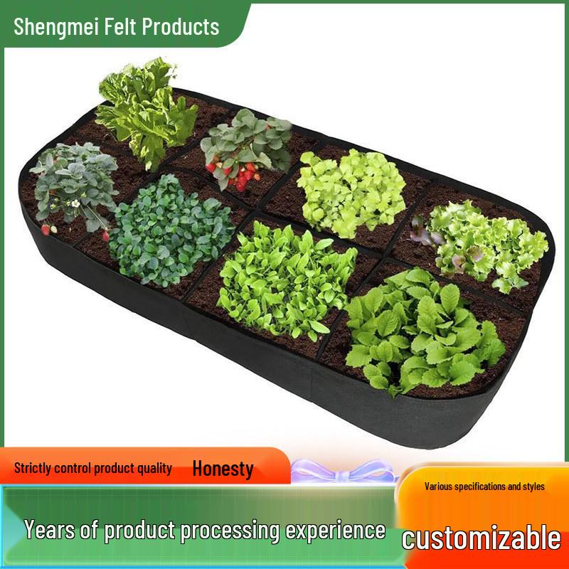 Detachable Felt Multi-Grid Planting Bag for Vegetables, Flowers, and Grass