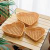 Woven Storage Basket Imitation Rattan Organizer Fruit Bread Container Home Kitchen Restaurant Display Tray Durable Multi-Use