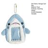 Shark Plush Card Sleeve Storage Bag Soft Touch Card Cover Identity Card Photo Protection School Office Daily Commute Organizer
