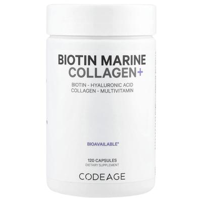 Natural, Biotin Marine Collagen, 120 Capsules