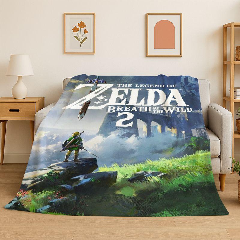 Classic Z-Zelda Cartoon Games Soft Flannel Throw Blanket,Cozy Blanket for Bed,Couch,Sofa,Bedroom,Living Room,Picnic Kids Camping