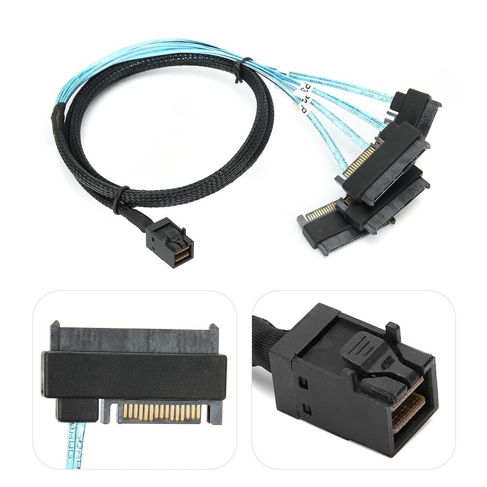 Adapterkabel Serverkabel Festplatte Intern Mini SAS SFF-8643 auf 29pin SFF-8482 1-Meter