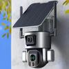 2K 400W 4G 10X optický zoom Bezdrátová solární baterie Duální napájený inteligentní fotoaparát Duální objektiv