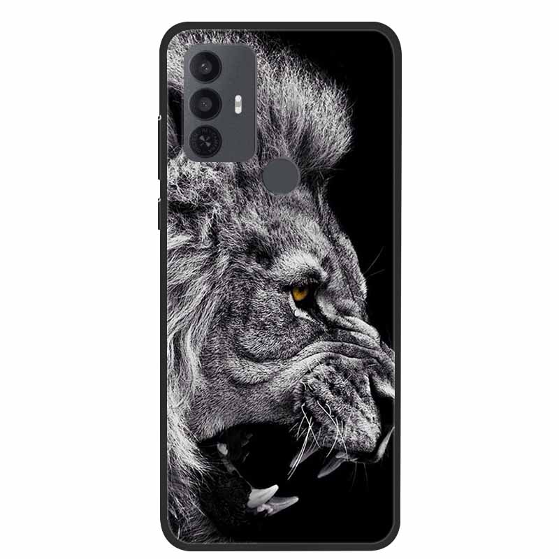 For TCL 30 SE Case Luxury Soft Silicone Protective Animals Phone Cover for TCL 305 306 Case 30SE TPU Funda for TCL30SE Cartoon