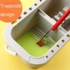 Box Multifunctional with Paint Pallet 16 Holes Paint Brush Holder with Lid Paint Brush Cleaner
