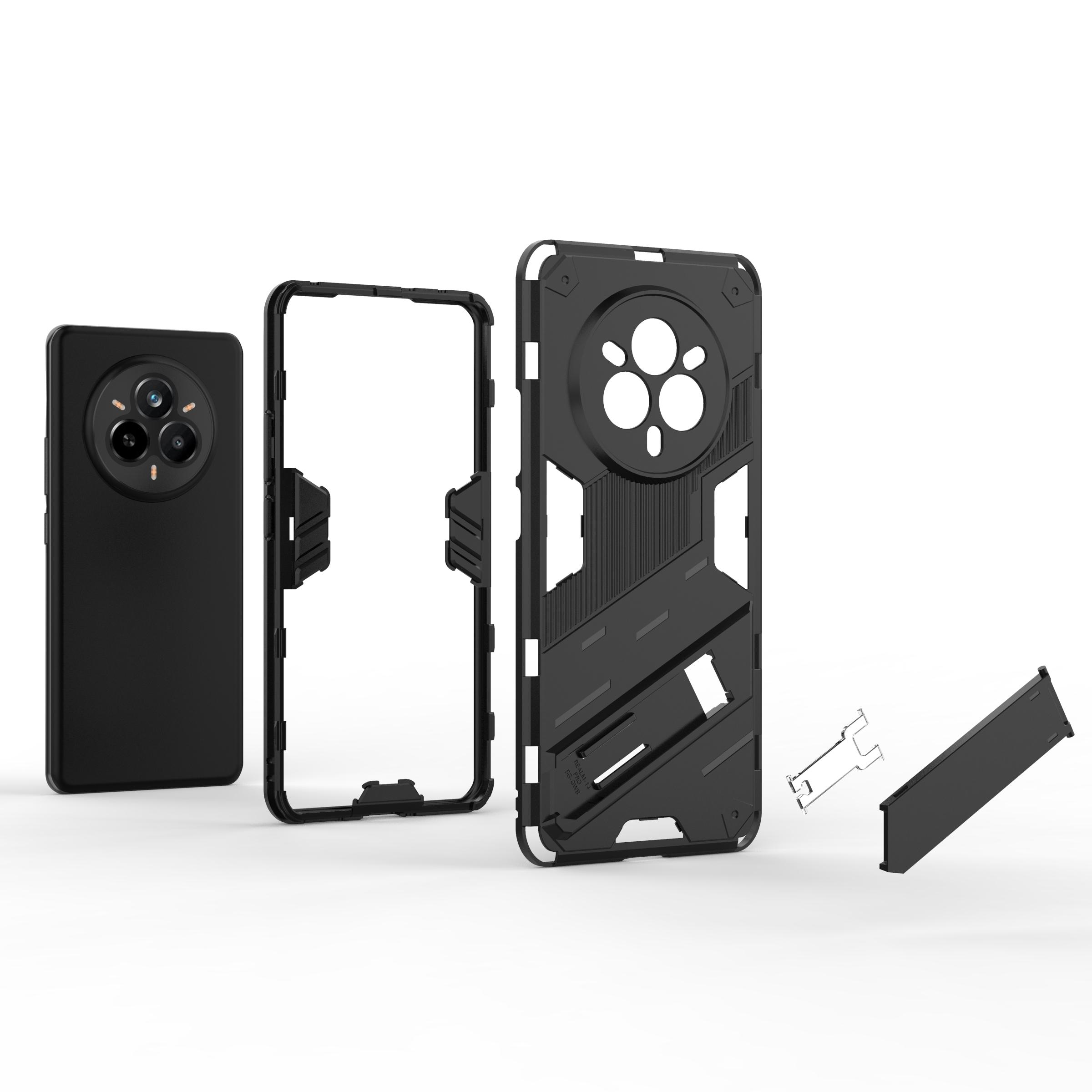 

For Realme 14 Pro 5G Case PC+TPU Shockproof Phone Cover with Kickstand Green