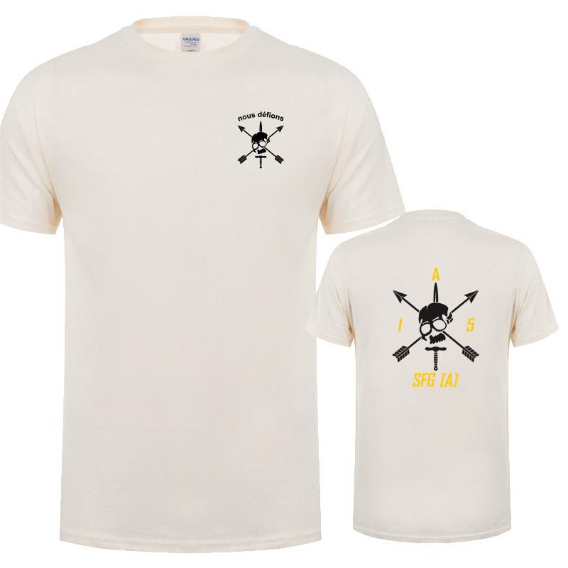 5TH Special Forces Group SFGA Nous Defions T Shirt Men Summer Short Sleeve Cool Streetwear Tops Cotton Tshirt OT091