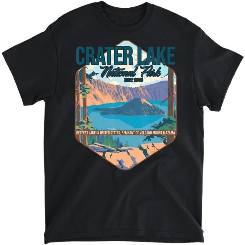 Camper Nature Lover Camping Hiking Crater Lake National Park T-Shirt, Long Sleeve Shirt, Sweatshirt, Hoodie Unisex Adult Size Made in Canada