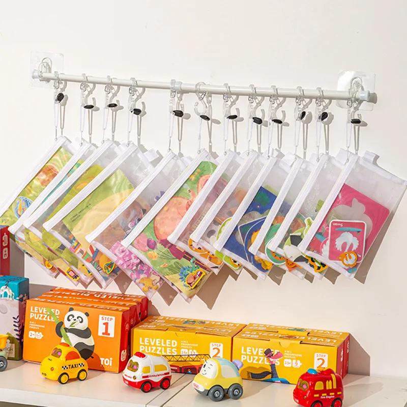 Toy Storage Bag Zipper Puzzle Subpackage Toy Organizer Transparent Children's Room Organization Small Child Storage Bag