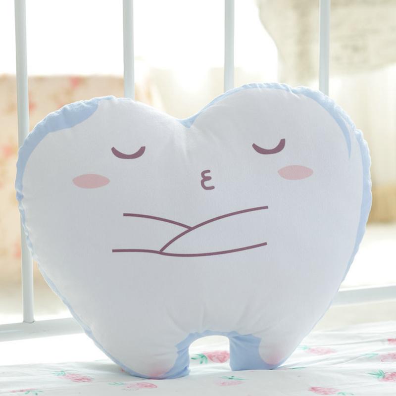 Washable Tooth Plush Pillows Cute Smile Teeth Soft Sofa Cushion Home Decoration Birthday Gift For
