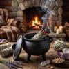 Black Cast Iron Stove Retro Three Legs Pot Creative Aromatherapy Stove  Meditation Ritual