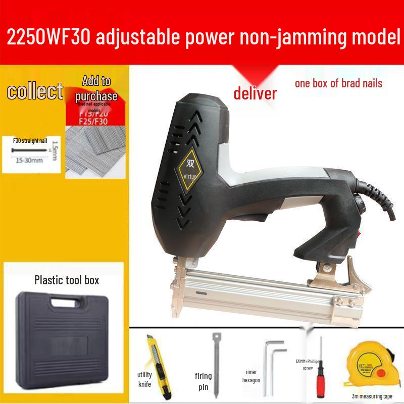 Electric F30 Dual-Use Pneumatic Straight Brad Nail Gun for Woodworking