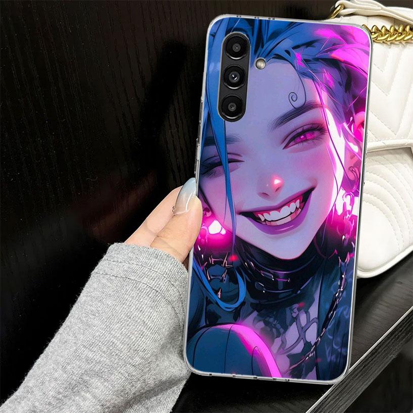 Arcane Jinx Anime Case for Samsung A17 A16 A56 A36 A26 A15 A55 A35 A25 A14 A54 A34 A24 Phone Cover A13 A53 A33 A23 A05S A04S for