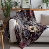 Samt Überwurfdecke Blumig Dunkelrot Schwarz Rosenmuster Sofa Bett Dekorative Überwurfdecke für Zuhause Wohnzimmer