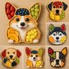 Charcuterie Platter with Compartments Dog Themed Appetizer Tray for Cheese Meats And Snacks Dog-Faced Serving Board for Parties And Picnics