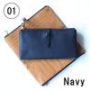 CCOMPANY LIMITED Women's Long Wallet with Coin Purse and Card Case, Lupo 2 Second, Italian Leather (Navy)