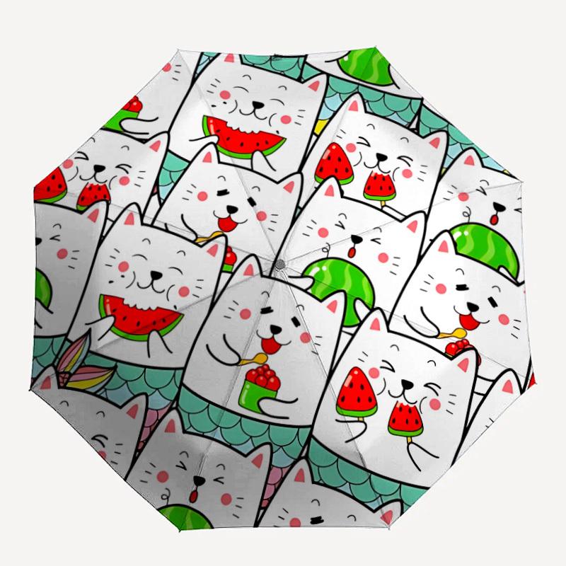 

1PC Watermelon Cats Personality Umbrella with 8 Frames, Automatic Open, Durable Frame, Quality Craftsmanship y250912140