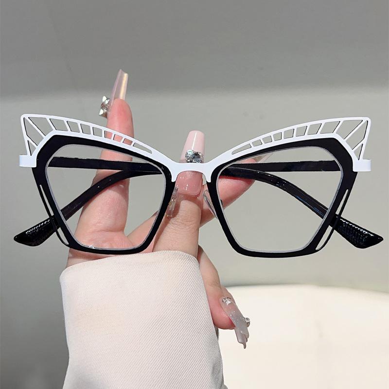 Vintage Anti Blue Light Optical Glasses Oversized Women Luxury Brand Designer Myopia Customize Prescription Eye Glasses Frames