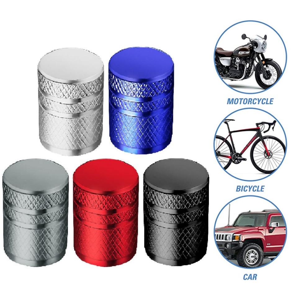 Aluminum Alloy Car Tire Valve Caps with Plastic Liner Universal Auto Motorcycle Bike Valve Dustproof Cover for Schrader Valve