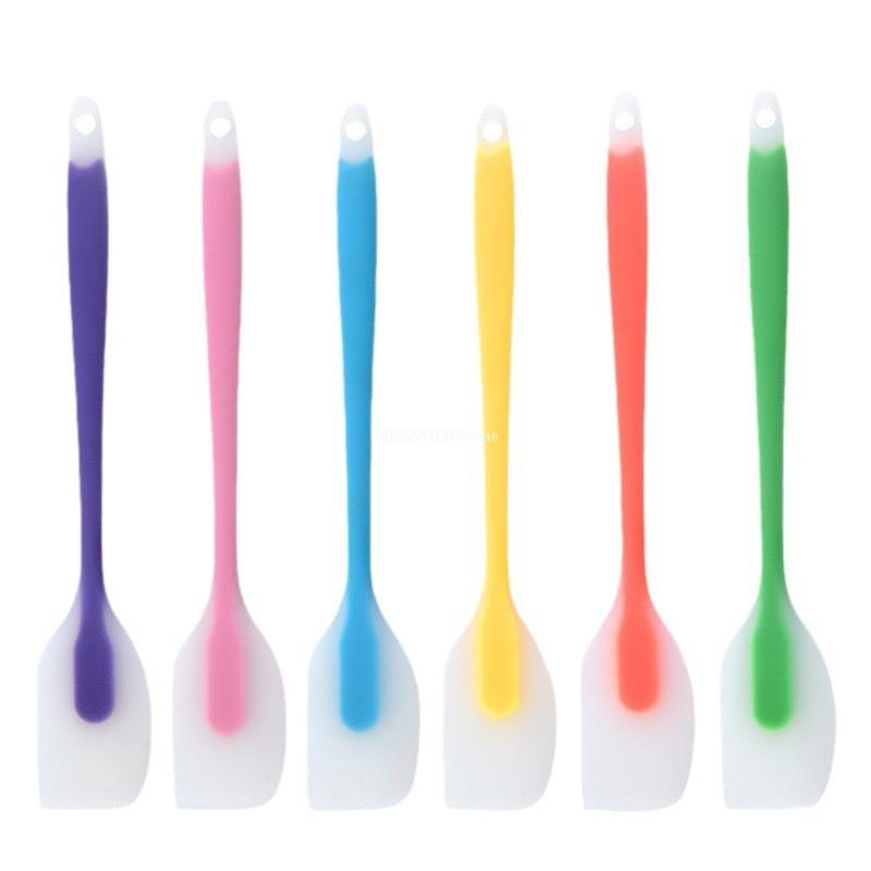 Silicone Spatula Cream Butter Cooking Baking Spatula Heat Resistant Utensils Scrape Decorator Translucent Kitchen Baking Tools