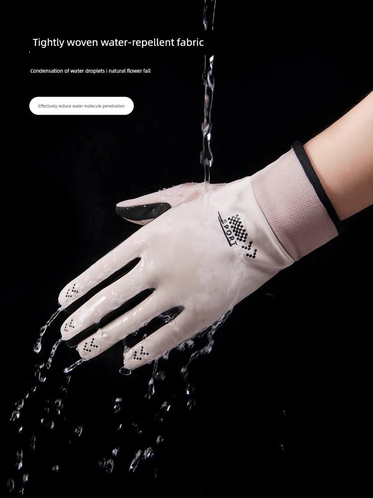 Women's Gloves Winter Cycling Electric Car Fleece-lined Thickened Wind-Proof and Cold Protection Waterproof Touch Screen Winter Driving Heattech Men