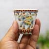 Japanese Warehouse Lucky Ochoko Sake Cup Kutani Ware Sake Cup Mandala Elephant Ceramic Brand Japanese Tableware Choko Cup Made In Japan