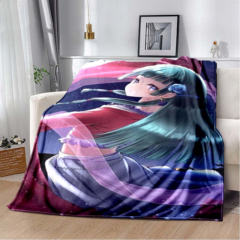 Die Apotheker-Tagebücher Maomao Jinshi Kirschblüten Flanell-Kuscheldecke Weiche Plüschdecke für Sofa Bett Anime Mädchen Heimdekoration Geschenk