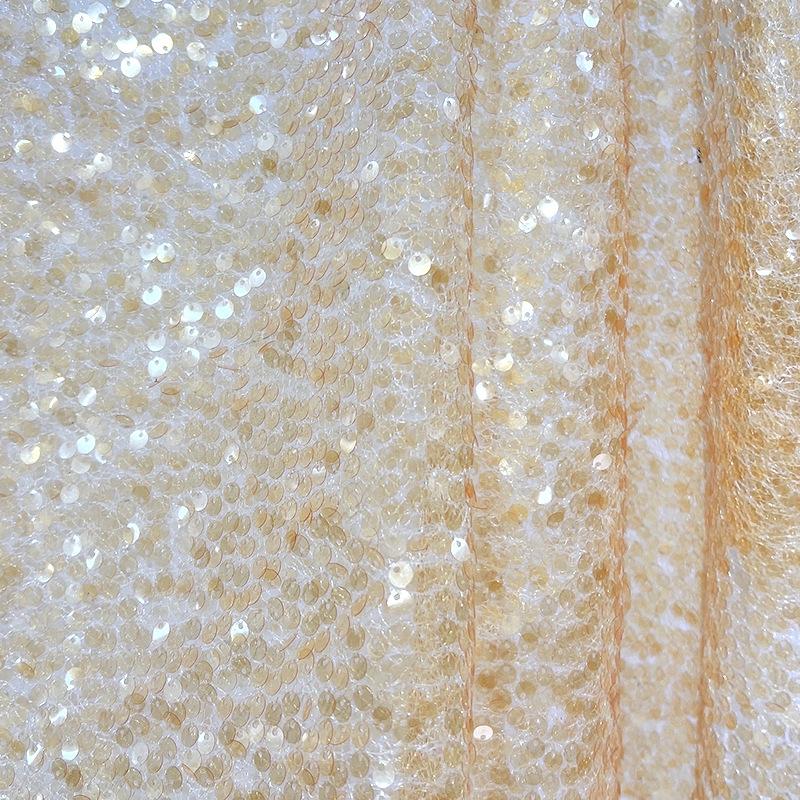 

New Cloth Europe and The United States Sequin Rope Embroidery Bead Embroidery Fabric Embroidery Cloth 1Yard