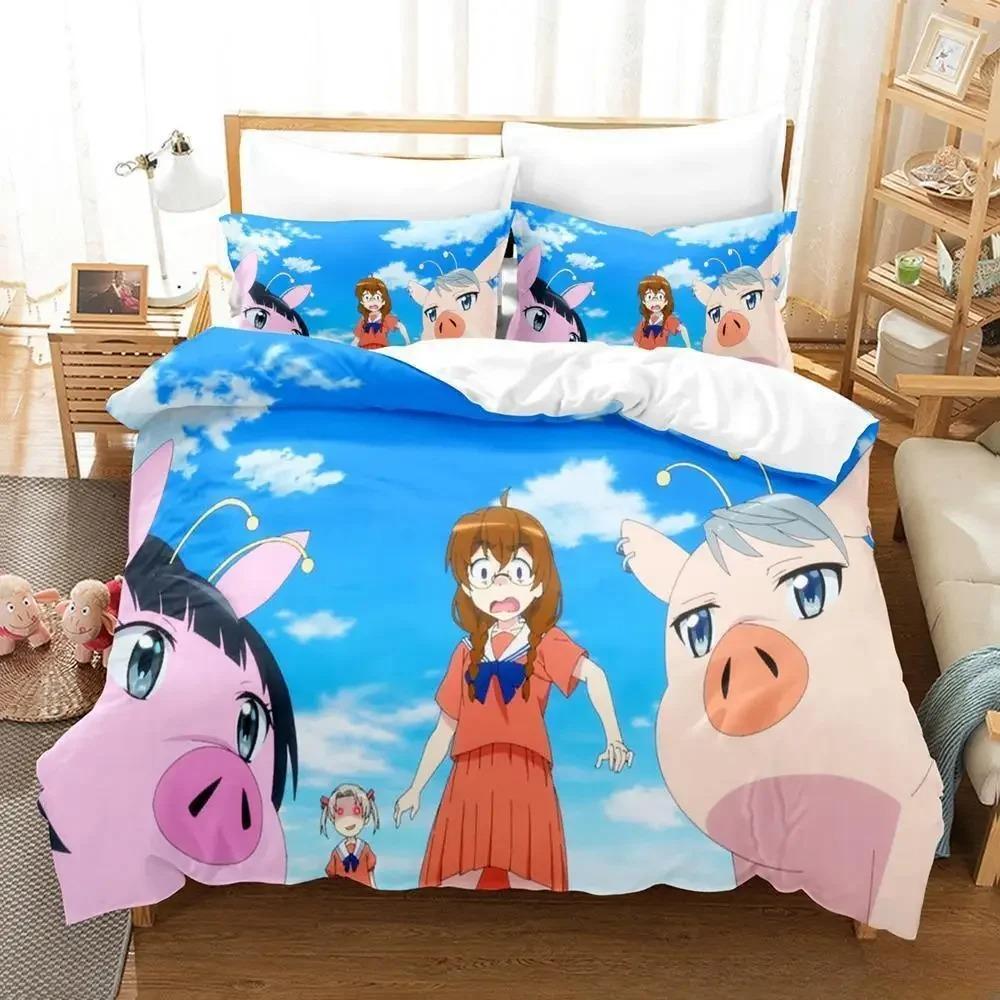 3D Anime Yo-nin Wa Sorezore Uso Wo Tsuku Bedding Set Single Twin Full Queen King Size Bed Set Adult Kid Bedroom Duvet Cover Sets