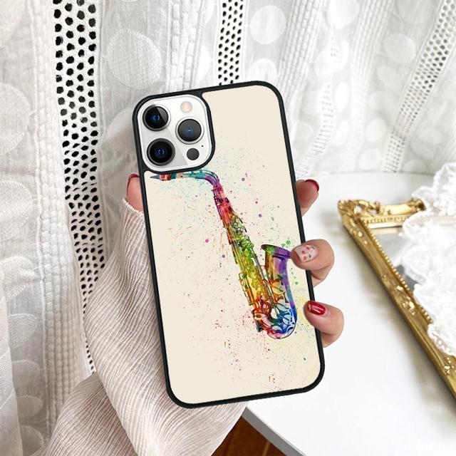 Saxophone Music Phone Case For Samsung Galaxy S10 S22 S23 S24 Note 10 20 Lite S20 Plus S21 Ultra Back Cover