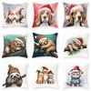 Gnome Santa Cat Dog Animal Throw Pillow Cover With Short Plush Print For Living Room Sofa Decoration Cushion Cover Pillow Covers