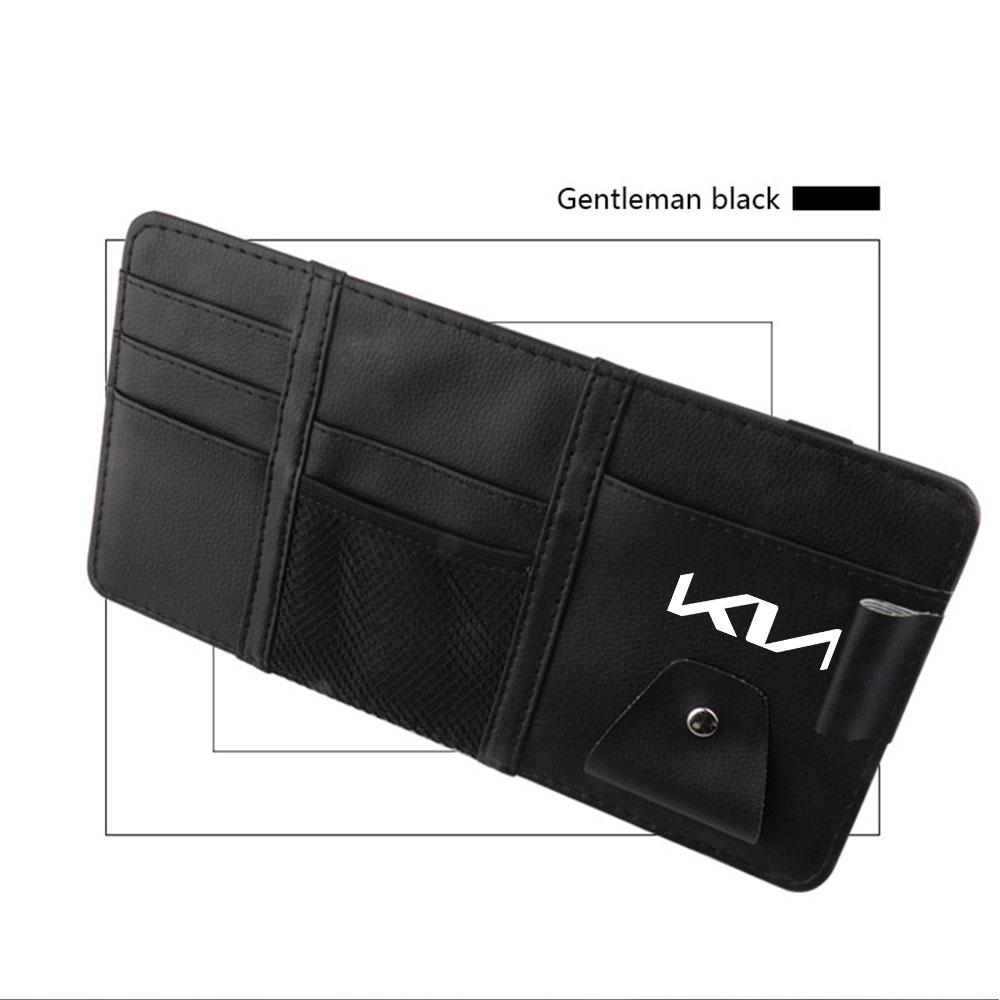 Car Sun Visor Organizer Glasses Clip Pocket Card Storage For KIA Sportage Ceed Sorento Cerato Optima Picanto Rio Soul k5 StonicYJ1