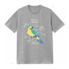 Blue and Gold Macaw Anatomy T shirt for Funny Parrot Lover Cute Pet Bird Mom Dad Top vintage Washed Stretched fashion