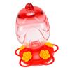 Outdoor Hanging Glass Bird Feeder Clear Glass Bottle Wild Bird Nectar Feeder with 6 Feeding Ports for Courtyard Garden