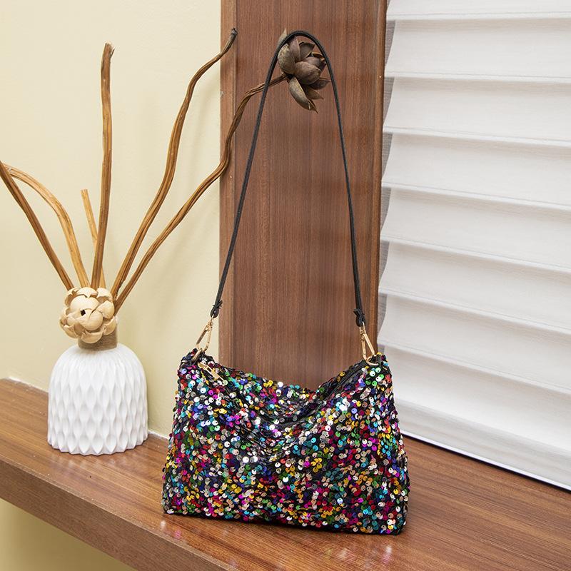 

Женские сумки весна и лето новые женские сумки модные с пайетками на плечо подмышку сумки сумки одна штука разноцветный
