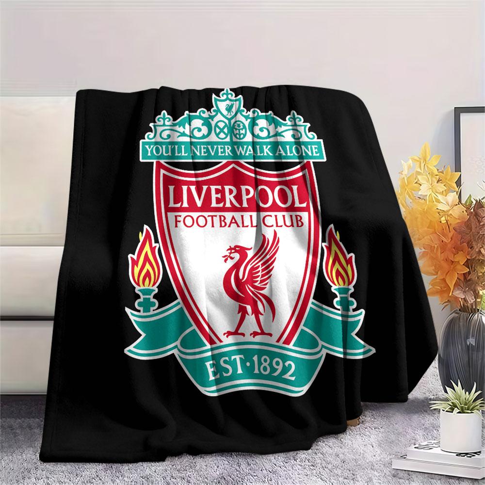 Liverpool Mintás Flanell Takaró, puha dobás hálószobába, kanapéra, mosható, fociszurkolói ajándéktárgy, nagyszerű ajándék.
