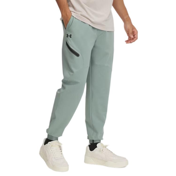 

Under Armour Unstoppable Comfortable Casual Simple Versatile Knitted Sports Pants Men bottoms Green 1388823-348 XL