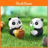 Adorable Resin Panda Figurines For Diy Miniature Garden Decor Cute Cartoon Style