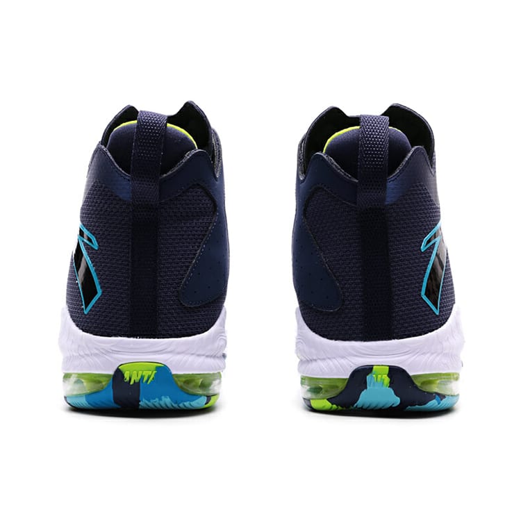 Anta The Shield 1 Comfortable Cushioning Slip Resistant Abrasion Resistant High Top Basketball Shoes Men's Blue 91711101-2