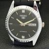 REFURBISHED SEIKO 5 AUTOMATIC 6309A JAPAN MENS VINTAGE BLACK WATCH A701688-5 R206c-a701688