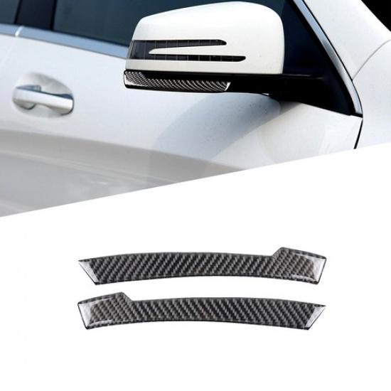 Автомобильная полоса-наклейка на зеркало заднего вида из углеродного волокна, отделка для Benz B C E CLA GLA CLS