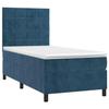 3142999 vidaXL Lit à sommier tapissier avec matelas Bleu foncé 90x190 cm